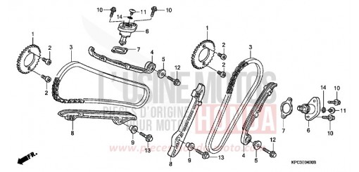 CHAINE A CAMES/TENDEUR XL125V3 de 2003